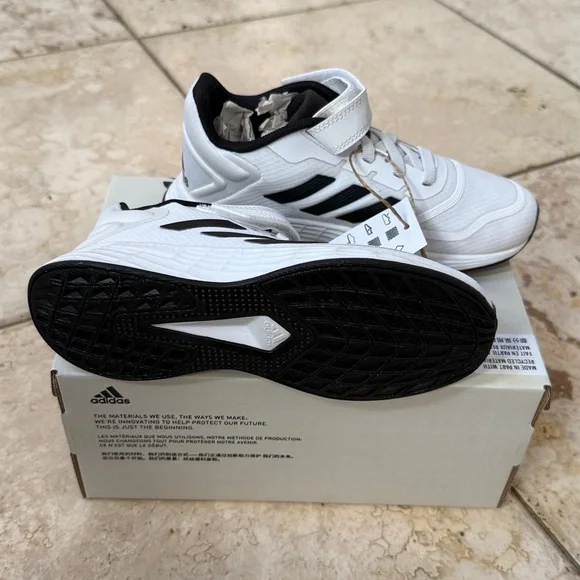 Adidas Duramo White and Black Kids' Shoes - Picture 4 of 4